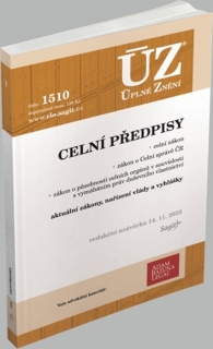 ÚZ 1510 CELNÍ PŘEDPISY UZÁVĚRKA 14. 11. 2022