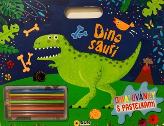 DINOSAUŘI - OMALOVÁNKY S PASTELKAMI