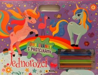 JEDNOROŽCI - OMALOVÁNKY S PASTELKAMI