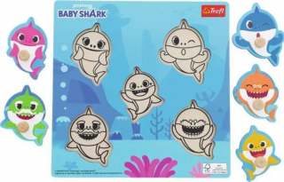 DŘEVĚNÁ VKLÁDAČKA BABY SHARK