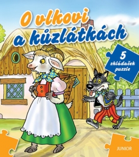 O VLKOVI A KŮZLÁTKÁCH - 5 SKLÁDAČEK PUZZ