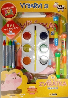 ZVÍŘÁTKA VYBARVI SI - KREATIVNÍ BOX