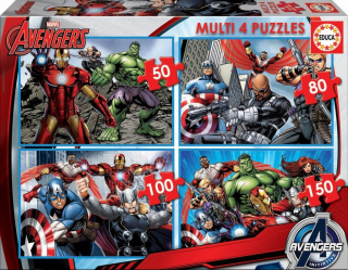 PUZZLE AVENGERS 4V1 (50,80,100,150 DÍLKŮ