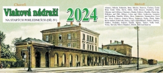 VLAKOVÁ NÁDRAŽÍ 2024 STOLNÍ  KALENDÁŘ