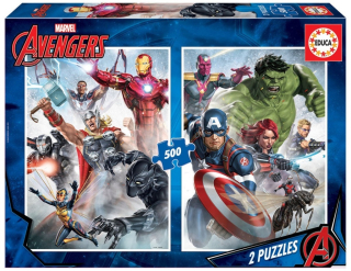 PUZZLE AVENGERS/2X500 DÍLKŮ