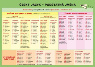 ČESKÝ JAZYK – PODSTATNÁ JMÉNA