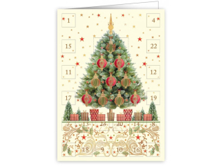 PŘÁNÍ ADVENTNÍ KALENDÁŘ 6384 QP - VÁNOČNÍ
