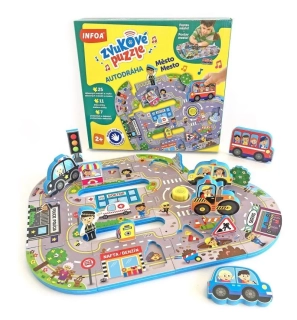 ZVUKOVÉ PUZZLE AUTODRÁHA MĚSTO / MESTO