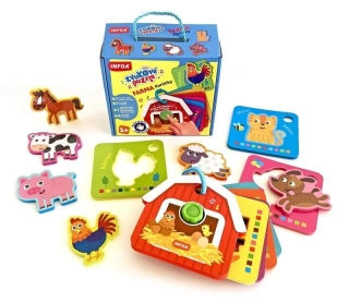 ZVUKOVÉ PUZZLE FARMA - KARTIČKY