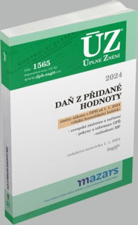 ÚZ 1565 DAŇ Z PŘIDANÉ HODNOTY 2024  ZMĚNY OD 1.1.2024