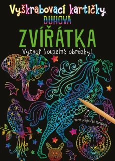 VYŠKRABOVACÍ KARTIČKY: DUHOVÁ ZVÍŘÁTKA