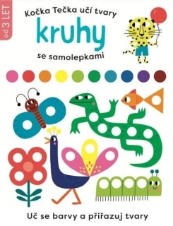 KOČKA TEČKA UČÍ TVARY KRUHY SE SAMOLEPKA