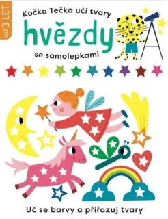KOČKA TEČKA UČÍ TVARY HVĚZDY SE SAMOLEPK
