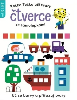 KOČKA TEČKA UČÍ TVARY ČTVERCE SE SAMOLEP