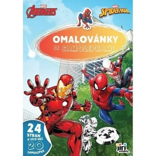 MARVEL - OMALOVÁNKY A4 SE SAMOLEPKAMI