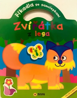 ŘÍKADLA SE SAMOLEPKAMI - ZVÍŘÁTKA Z LESA