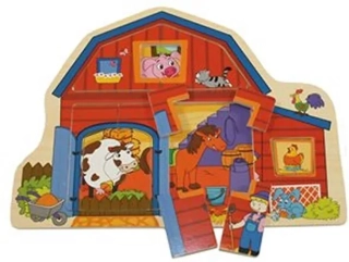 DŘEVĚNÉ PUZZLE - FARMA