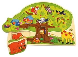 DŘEVĚNÉ PUZZLE - VESELÁ ZVÍŘÁTKA