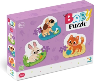 BABY PUZZLE DOMÁCÍ MAZLÍČCI/3V1 (2,3,4 D