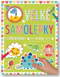VELKÉ SAMOLEPKY A OMALOVÁNKY DINO OSTROV