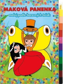 MAKOVÁ PANENKA - MALUJ PODLE BAREVNÝCH TEČEK