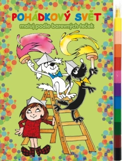 POHÁDKOVÝ SVĚT - MALUJ PODLE BAREVNÝCH TEČEK