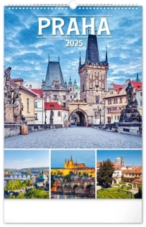 KALENDÁŘ 2025 NÁST: PRAHA, 33 × 46 CM