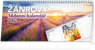 KALENDÁŘ 2025 STOLNÍ: ŽÁNROVÝ, 14DENNÍ