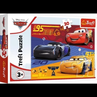 PUZZLE AUTA 3-PŘED ZÁVODEM/30 DÍLKŮ