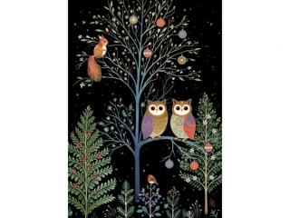 PŘÁNÍ MC064  NIGHT OWLS TREE