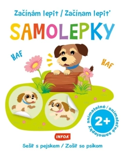 ZAČÍNÁM LEPIT SAMOLEPKY - SEŠIT S PEJSKEM