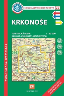 KČT 22 KRKONOŠE 1:50T TURISTICKÁ MAPA