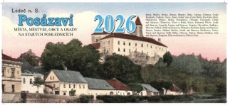 POSÁZAVÍ NA STARÝCH POHLEDNICÍCH 2026 STOLNÍ KALENDÁŘ