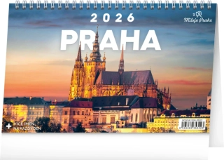 KALENDÁŘ 2026 STOLNÍ: PRAHA/MILUJU PRAHU