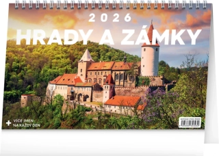 KALENDÁŘ 2026 STOLNÍ: HRADY A ZÁMKY