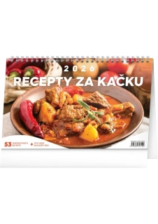 KALENDÁŘ 2026 STOLNÍ: RECEPTY ZA KAČKU