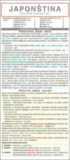 JAPONŠTINA SOUHRN GRAMATIKY
