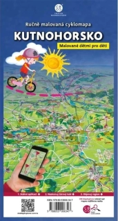 KUTNOHORSKO DĚTEM - RUČNĚ MALOVANÁ CYKLOMAPA
