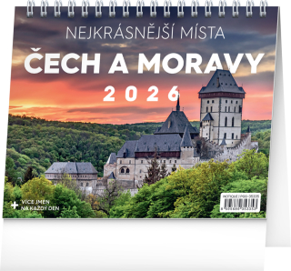 KALENDÁŘ 2026 STOLNÍ: NEJKRÁSNĚJŠÍ MÍSTA ČECH A MORAVY