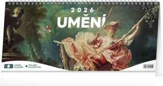 KALENDÁŘ 2026 STOLNÍ: UMĚNÍ/14DENNÍ