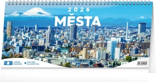 KALENDÁŘ 2026 STOLNÍ: MĚSTA/14DENNÍ