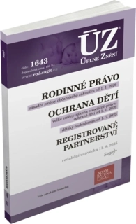 ÚZ 1643 RODINNÉ PRÁVO ZÁSADNÍ ZMĚNY OD 1.1.2026