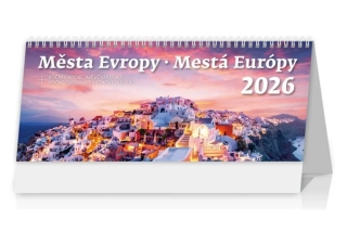 KALENDÁŘ STOL 2026 MĚSTA EVROPY