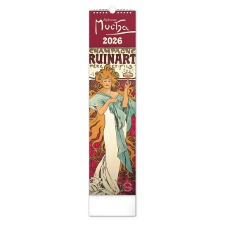 KALENDÁŘ 2026 NÁST: ALFONS MUCHA, 12 X 48 CM