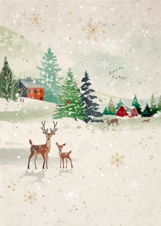 PŘÁNÍ DC041 DEERSCAPE - VÁNOČNÍ - VÁNOČNÍ