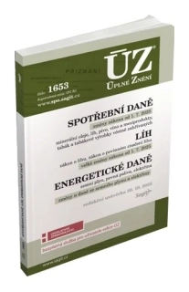 ÚZ 1653 SPOTŘEBNÍ DANĚ, LÍH, ENERGETICKÉ DANĚ