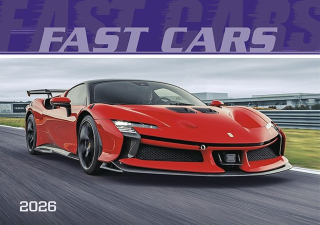 KALENDÁŘ 2026 FAST CARS, NÁSTĚNNÝ