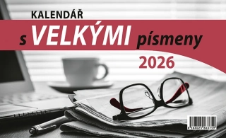 KALENDÁŘ 2026 S VELKÝMI PÍSMENY, STOLNÍ