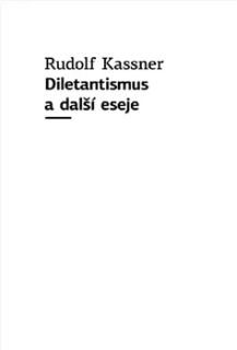 DILETANTISMUS A DALŠÍ ESEJE