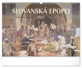 KALENDÁŘ 2027 NÁST: SLOVANSKÁ EPOPEJ/ALFONS MUCHA, 48 X 33 CM